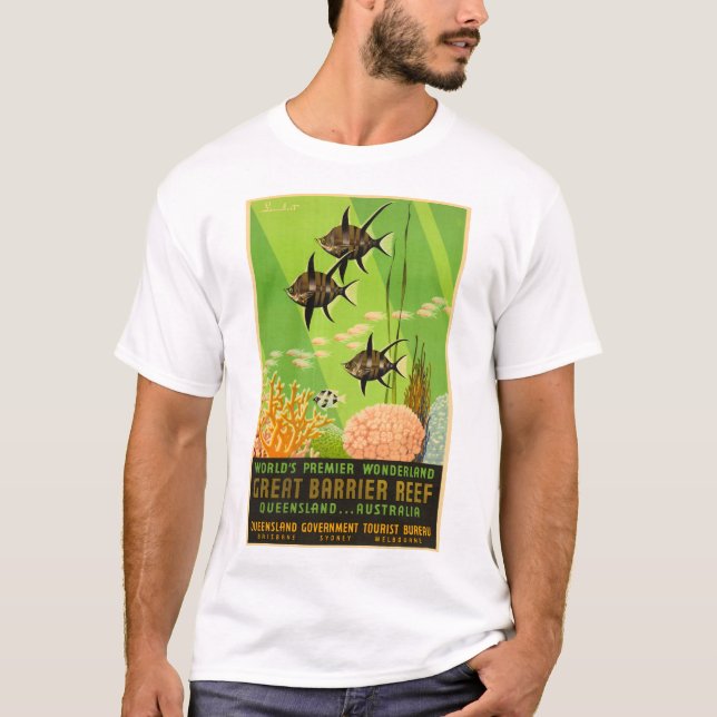 Camiseta Gran barrera de arrecifes Poster de Australia (Anverso)