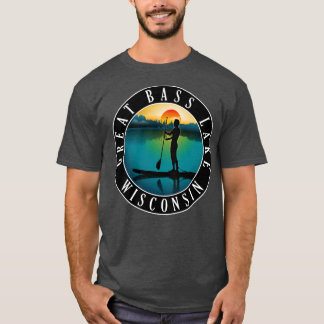 Camiseta Gran Bass Lake Wisconsin Paddleboarding