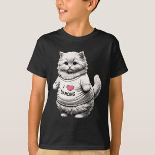 Camiseta Gran Belly Cute Grasa Diseño Arte Gato Grasa Gatit