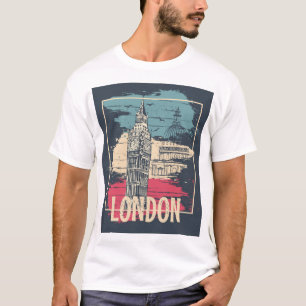 Camiseta Gran Ben de Londres: Poster de tipografía