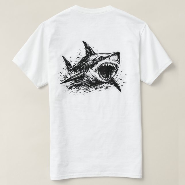 Camiseta Gran Blanco Feroz (Reverso del diseño)