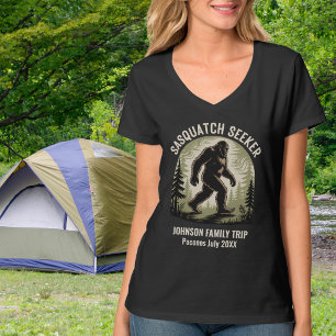 Camiseta Gran Bosque Buscador de Sasquatch Vacaciones Famil