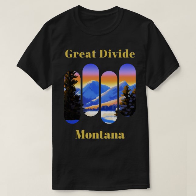 Camiseta Gran Brecha de esquí de Montana (Diseño del anverso)