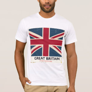 Camiseta Gran Bretaña "Es más rápido en tren" cartel vintag