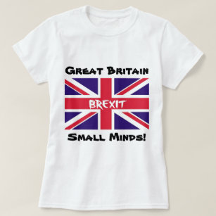 Camiseta Gran Bretaña Pequeñas mentes UE Reino Unido siguen