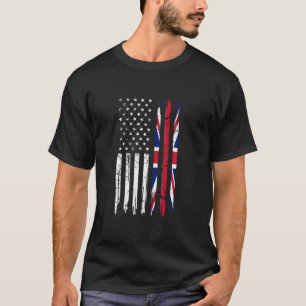 Camiseta Gran Brit de la bandera británica media americana
