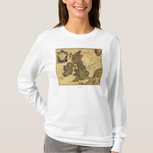 Camiseta Gran BritainPanoramic MapGreat Gran Bretaña