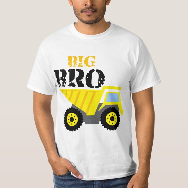 Camiseta Gran Bro Construcción Camión de volquete amarillo (Anverso)