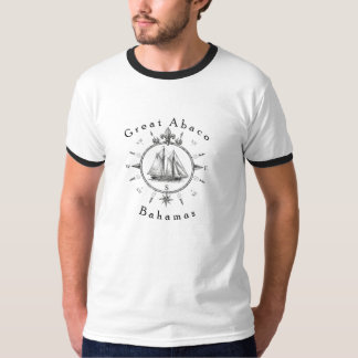 Camiseta Gran Brújula Náutica de Vela Abaco Bahamas