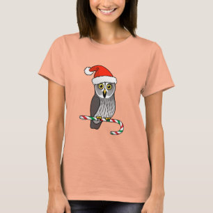 Camiseta Gran búho gris Santa