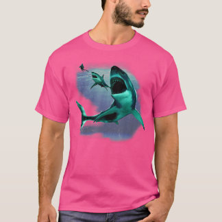 Camiseta Gran buzo de buzo de tiburón blanco Megalodon Shar