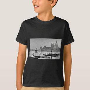Camiseta Gran Canal Blanco Negro Venecia Italia Viajes