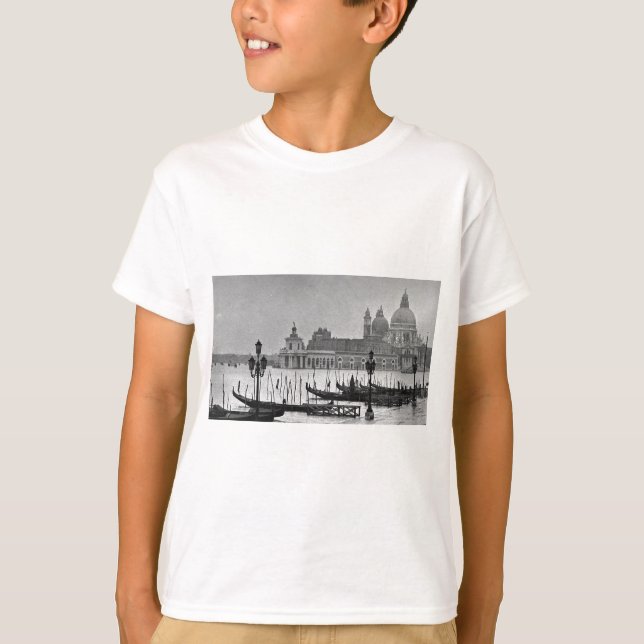 Camiseta Gran Canal Blanco Negro Venecia Italia Viajes (Anverso)