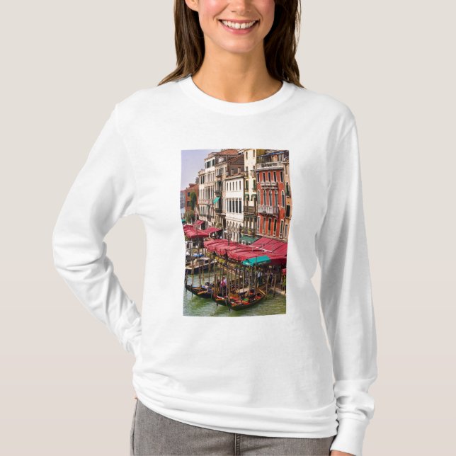 Camiseta Gran Canal de Venecia Italia con góndola (Anverso)