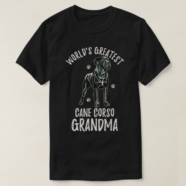 Camiseta Gran Cane Corso Abuela Honesta Perro Masti (Diseño del anverso)