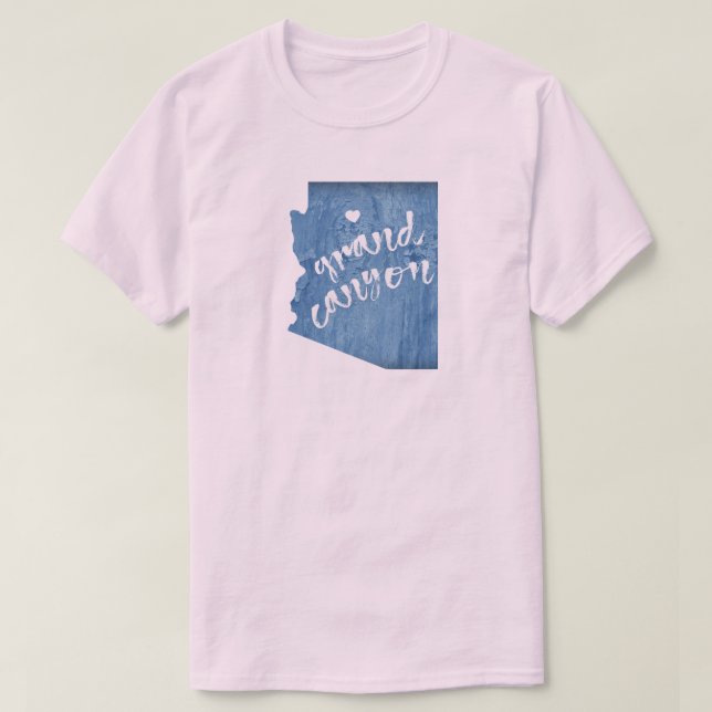 Camiseta Gran Cañón Arizona Grano de Madera (Diseño del anverso)