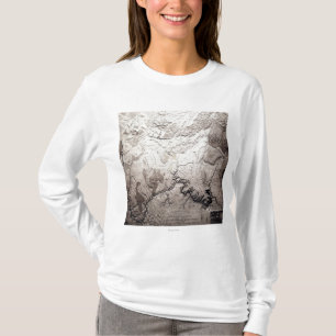 Camiseta Gran Cañón del mapa de Colorado y de UtahPanoramic