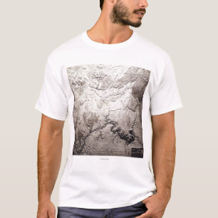 Camiseta Gran Cañón del mapa de Colorado y de UtahPanoramic
