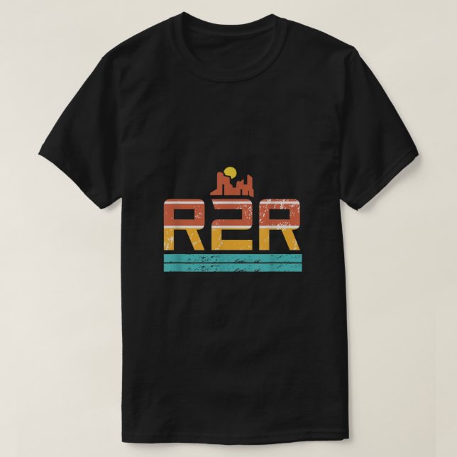 Camiseta Gran Cañón Parque Nacional R2R Rim A R2R Senderism (Diseño del anverso)