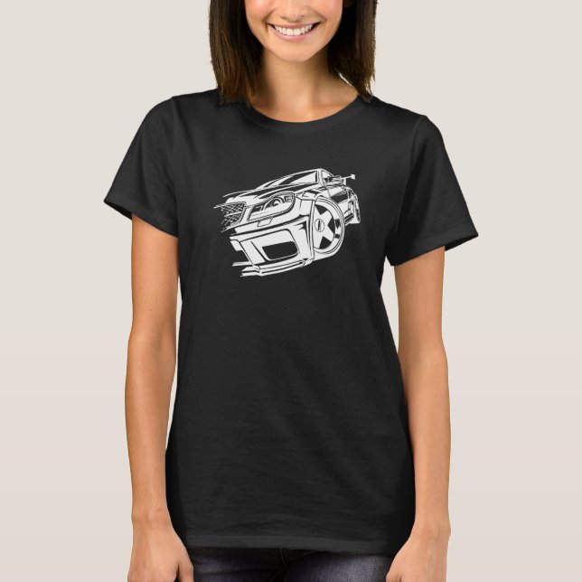 Camiseta Gran Carro deportivo Automóvil Tiro Carreras Racer (Anverso)