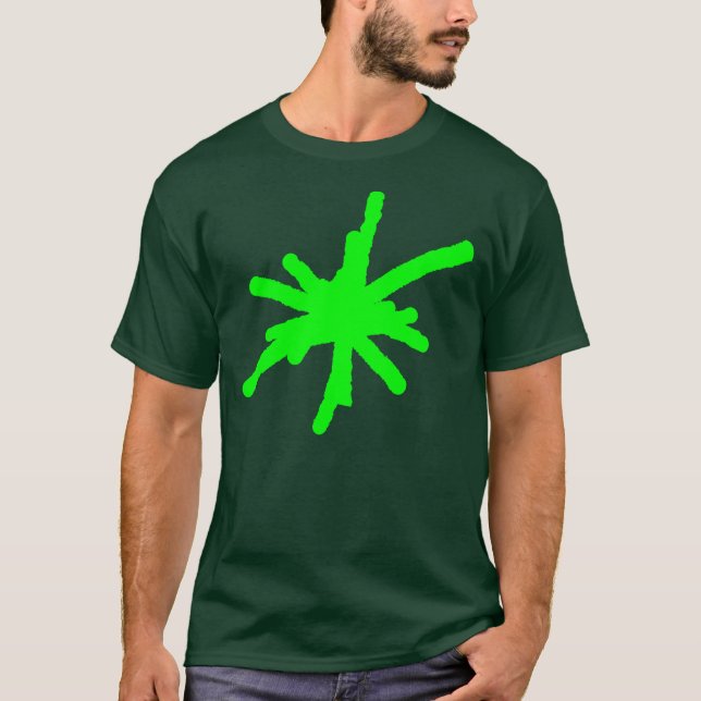 Camiseta Gran chispa - Verde sobre la oscuridad (Anverso)