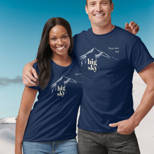 Camiseta Gran Cielo Montana garabateado montaña 