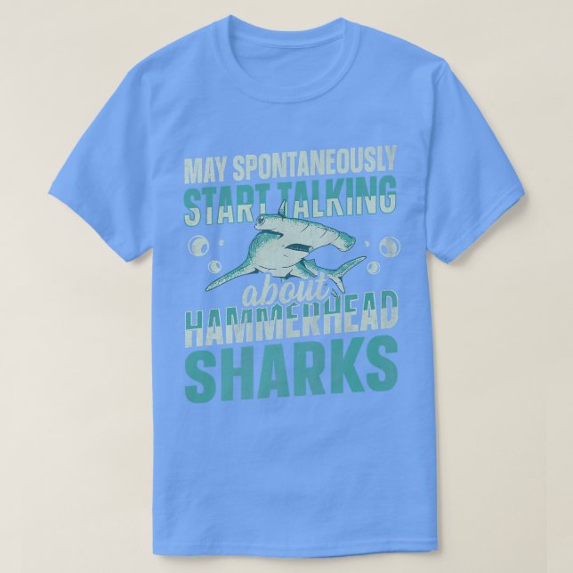 Camiseta Gran cita del tiburón martillo para un shar martil (Diseño del anverso)