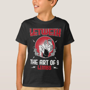 Camiseta Gran conjunto de boxeo Lethwei patada Mma Kickboxi