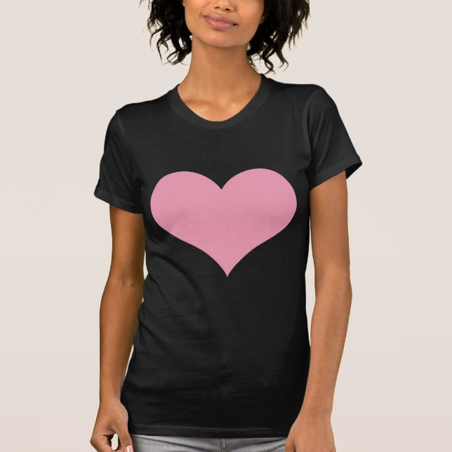 Camiseta Gran Corazón de Amor Rosa (Anverso)