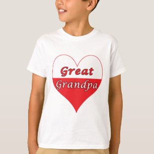 Camiseta Gran corazón polaco del abuelo