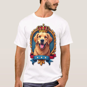 Camiseta Gran Cresta Patriótica Golden Retriever
