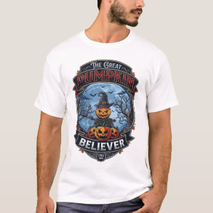 Camiseta Gran creyente de la calabaza Espantapájaros Sombre