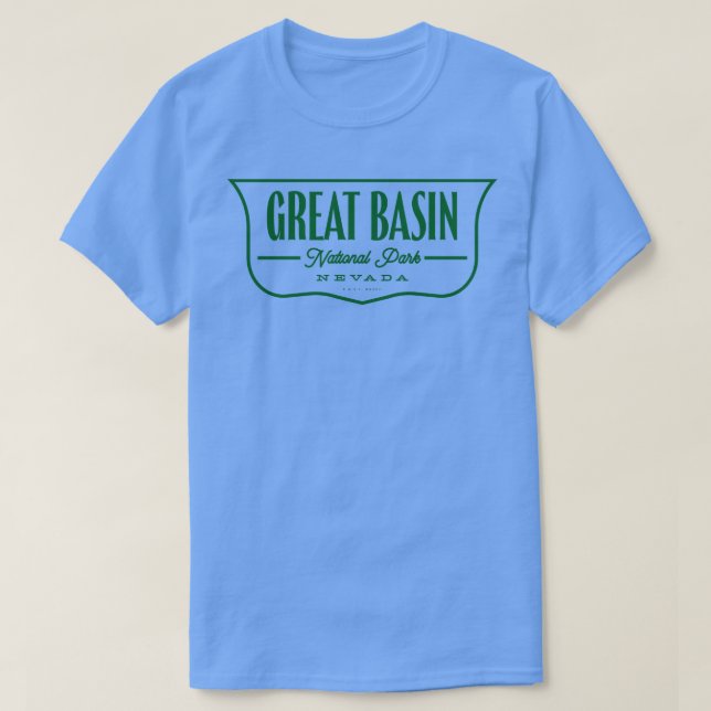 Camiseta Gran Cuenca Parque Nacional Escudo Verde (Diseño del anverso)