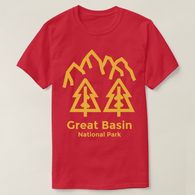 Camiseta Gran Cuenca Parque Nacional Nevada Retro Minimalis (Diseño del anverso)