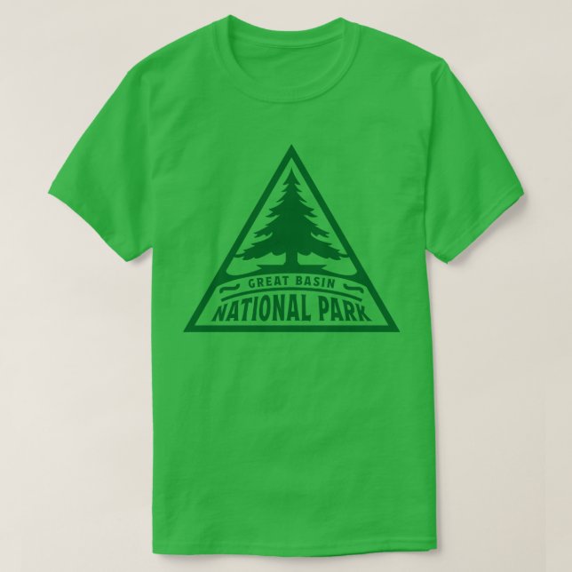Camiseta Gran Cuenca Parque Nacional Triángulo Verde (Diseño del anverso)