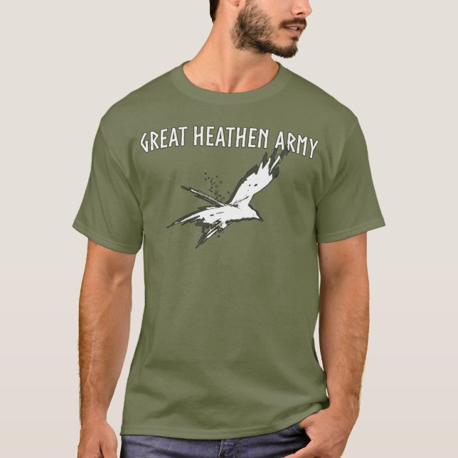 Camiseta Gran cuervo que vuela pagano del ejército el | (Anverso)