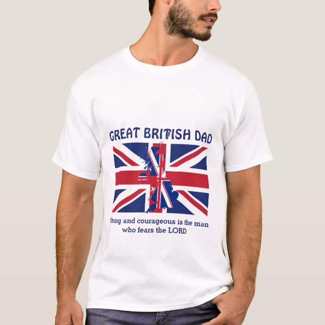 Camiseta GRAN DAD BRITÁNICA Fuertemente valiente Personaliz (Anverso)