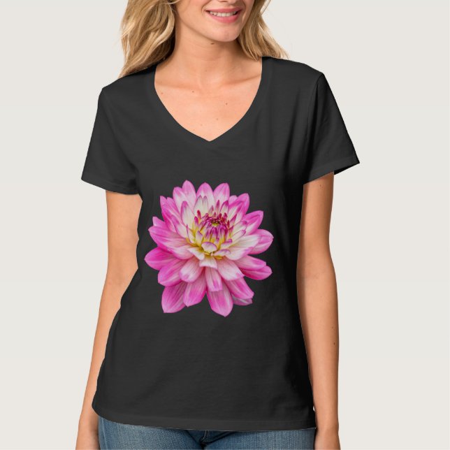 Camiseta Gran Dahlia Rosa (Anverso)