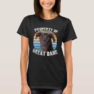 Camiseta Gran Dane Black Vintage Retro Propiedad De