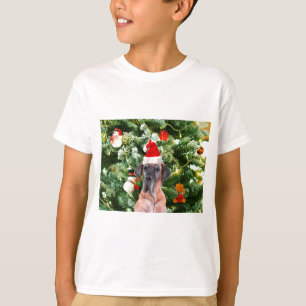 Camiseta Gran dane con árbol de Navidad Cajas de regalo San