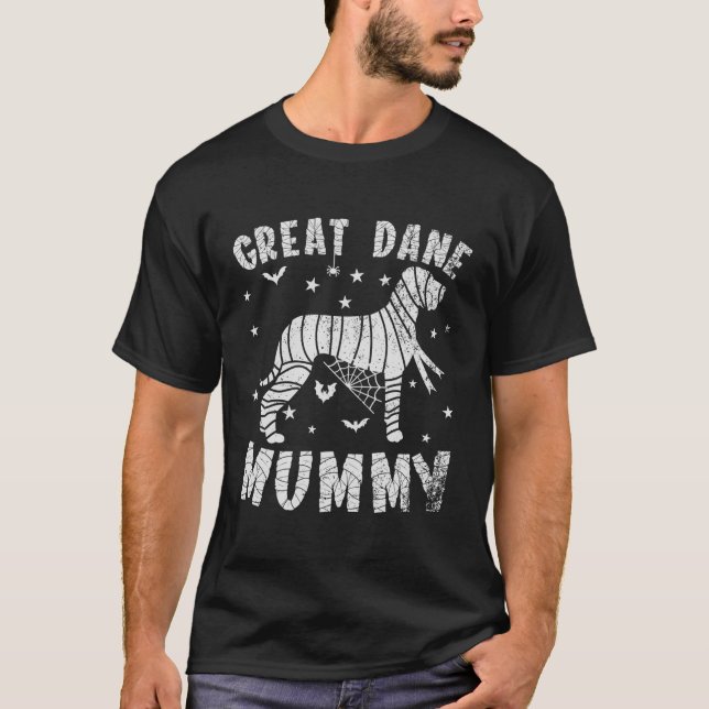 Camiseta Gran Dane Mummy Halloween (Anverso)