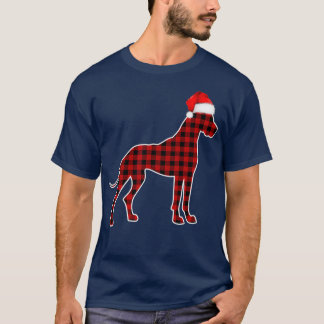 Camiseta Gran dane Navidades Pajamas Familia Red Placa