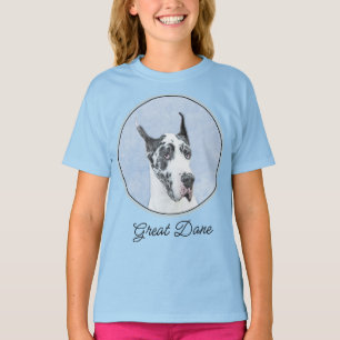 Camiseta Gran Danés (Arlequín) Pintura - Arte de Perro Orig