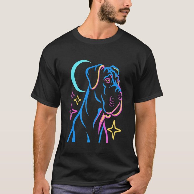 Camiseta Gran Danés Arte Perro 80s 90s (Anverso)