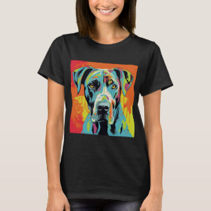 Camiseta Gran Danés Arte Pop Abstracto Colorido