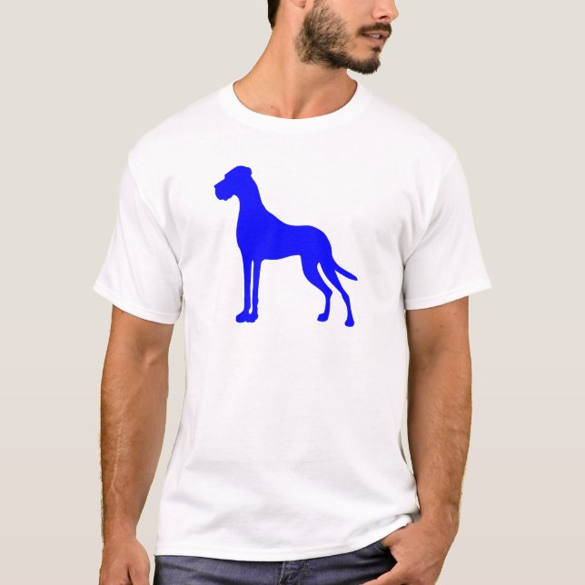 Camiseta Gran Danés azul (Anverso)