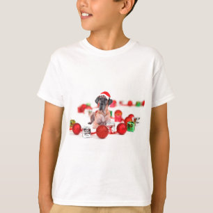 Camiseta Gran Danés con Adornos de Navidad Regalos