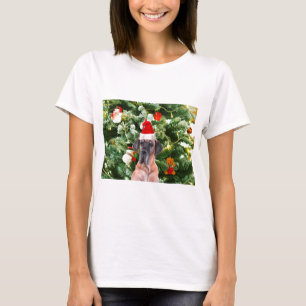 Camiseta Gran Danés con cajas de regalo de árbol de Navidad