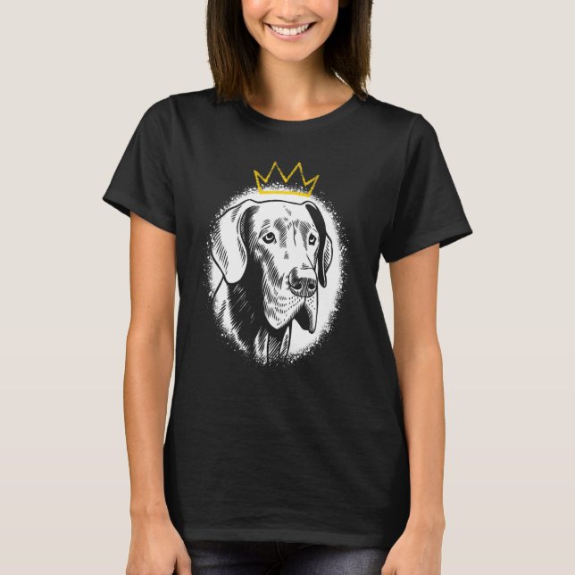 Camiseta Gran danés con corona (Anverso)