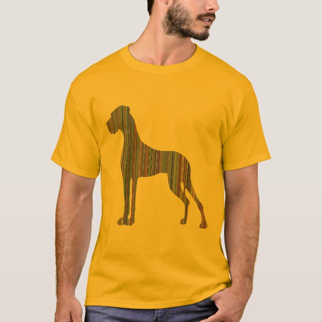 Camiseta Gran Danés de línea (Anverso)